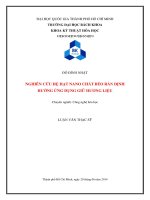 Nghiên cứu hệ hạt nano chất béo rắn định hướng ứng dụng giữ hương liệu  