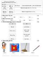 T3 – Đề ôn tập môn Tiếng Việt khối lớp 1 – Lần 5