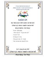 Giáo án chuyên đề Âm nhạc -  Dạy hát 