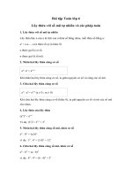 Lũy thừa với số mũ tự nhiên, phép toán lớp 6