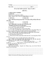 Đề ôn tập Lịch Sử – Địa Lý khối lớp 4 – Lần 1