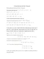 Cách giải phương trình bậc 4 tổng quát