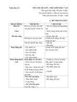 Kế hoạch phối hợp tuần 22 (Năm học 2017-2018) : Một số các loại hoa