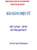 Bài giảng điện tử Tập đọc lớp 5 - Tuần 7 (2019-2020)
