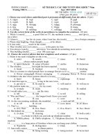 Tải Đề thi chọn học sinh giỏi lớp 7 cấp huyện môn tiếng Anh năm học 2017-2018 (Đề 702) - Đề ôn thi học kì 1 môn tiếng Anh lớp 7