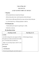 Tải Giáo án Tiếng Việt 4 tuần 8: Tập làm văn - Luyện tập phát triển câu chuyện - Giáo án Tập làm văn lớp 4