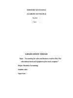Luận Văn bằng tiếng anh về đề tài Doanh thu chi phí và xác định kết quả kinh doanh chuyên ngành kế toán