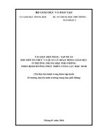 Đổi mới tổ chức và quản lý hoạt động giáo dục ở trường trung học phổ thông theo định hướng phát triể