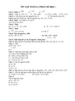 NỘI DUNG ÔN TẬP TOÁN 6