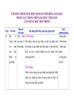 Chương trình tích hợp nội dung phổ biến, giáo dục pháp luật trong môn Giáo Dục Công Dân cấp Trung học phổ thông