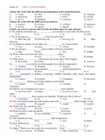 Tải Bài tập tiếng Anh lớp 10 Unit 6 - Đề ôn thi học kì 1 lớp 10 môn tiếng Anh