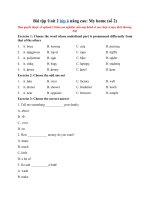 Tải Bài tập Unit 2 lớp 6 nâng cao: My home (số 2) - Bài tập tiếng Anh lớp 6 Thí điểm Unit 2