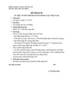 kế hoạch tuyên truyền ngay PL 