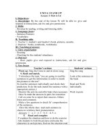 Tải Giáo án Tiếng Anh lớp 3 Unit 6: Stand up - Lesson 6 - Giáo án điện tử môn Tiếng Anh lớp 3