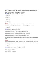 Trắc nghiệm Sinh học 7 Bài 37 (có đáp án)