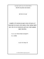 Nghiên cứu đánh giá khả năng sử dụng cừ tràm để xây dựng nền móng công trình trên đất yếu ở cần thơ bằng kết quả thí nghiệm hiện trường  
