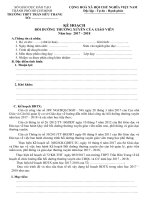 Kế hoạch Bồi dưỡng thường xuyên cá nhân năm học 2017-2018_mẫu