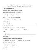 Đề cương học kì 1 Toán lớp 5