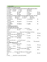 NỘI DUNG ÔN TẬP TIẾNG ANH 6