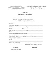 Đơn đề nghị phúc khảo bài kiểm tra