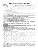 Đề cương ôn tập Lịch sử 7 học kì 1