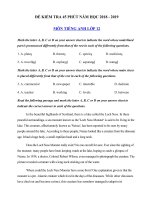 Tải Đề kiểm tra 1 tiết số 4 môn Tiếng Anh lớp 12 năm học 2018 - 2019 - Bài kiểm tra Tiếng Anh lớp 12 có đáp án