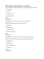 Trắc nghiệm Sinh học 8 Bài 41 (có đáp án)