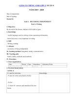 Tải Giáo án tiếng Anh lớp 11 Tuần 9 sách mới - Giáo án điện tử môn tiếng Anh 11 theo tuần