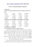 Tải Bài tập Tiếng Anh lớp 9 Unit 11 Changing Roles In Society - Đề ôn tập Tiếng Anh lớp 9 theo từng Unit