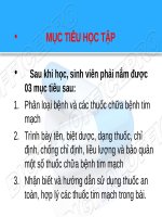 THUỐC TIM MẠCH và lợi TIỂU ppt _ DƯỢC LÝ (điều dưỡng, hộ sinh)