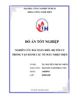 Nghiên cứu bài toán điều độ tối ưu trong vận hành các tổ máy nhiệt điện   đồ án tốt nghiệp khoa công nghệ điện  