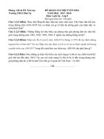 ĐỀ KHẢO SÁT ĐỘI TYỂN HSG Môn: Lịch Sử - Lớp 9