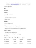 Tải Bài tập Tiếng Anh lớp 9 Unit 10 Space Travel - Đề ôn tập Tiếng Anh lớp 9 có đáp án