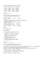 Tải Bài tập trắc nghiệm Tiếng Anh lớp 6 Unit 10: Staying Healthy (Test 1) có đáp án - Ôn tập Tiếng Anh lớp 6