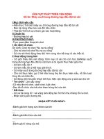 Đề tài Nhảy xa,đi trong đường hẹp đầu đội túi cát