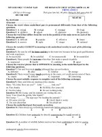 Tải Đề Khảo sát chất lượng môn tiếng Anh lớp 11 - Đề kiểm tra 45 phút lớp 11 môn tiếng Anh