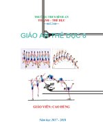 GIÁO ÁN MÔN THỂ DỤC KHỐI 8 - GV: CAO HÙNG