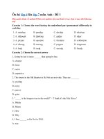 Tải Ôn hè lớp 6 lên lớp 7 môn Anh - Đề 1 - Bài tập ôn hè lớp 6 môn Tiếng Anh có đáp án