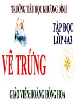 Tháng 11: Lớp 4: - Tập đọc - vẽ trứng