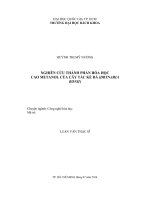 Nghiên cứu thành phần hóa học cao metanol của cây tắc kè đá (drynaria bonii)  