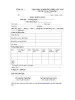 Mẫu báo cáo bán hàng