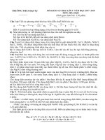 HSG LỚP 9  NĂM HỌC 2017- 2018 MÔN: HÓA HỌC