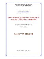 Điều khiển bám quỹ đạo cho mô hình máy bay bốn cánh quạt   quadrotor  