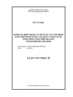 Đánh giá hiện trạng và đề xuất các giải pháp tổng hợp nhằm nâng cao chất lượng nước uống đóng chai trên địa bàn tp  hồ chí minh  