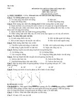 ĐỀ KHẢO SÁT CHẤT LƯỢNG GIỮA HỌC KÌ I MÔN THI: VẬT LÝ 7