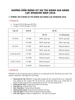 Tải Hướng dẫn kỳ thi Đánh giá năng lực của Đại học Quốc gia Hà Nội - Hướng dẫn đăng ký dự thi Đánh giá năng lực đợt 1 năm 2016