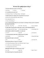 Bộ câu hỏi trắc nghiệm lịch sử 4 đầy đủ nhất