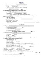 Tải Đề ôn thi học kì 1 lớp 7 môn tiếng Anh (3) - Đề kiểm tra học kì 1 môn Tiếng Anh lớp 7