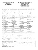 Tải Đề thi vào lớp 10 môn tiếng Anh năm học 2017-2018 tỉnh Đồng Nai có đáp án - Đề thi tuyển sinh vào lớp 10 môn tiếng Anh