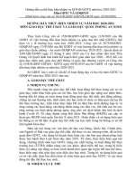 HƯỚNG DẪN THỰC HIỆN NHIỆM VỤ NĂM HỌC 2020-2021 MÔN GDTC